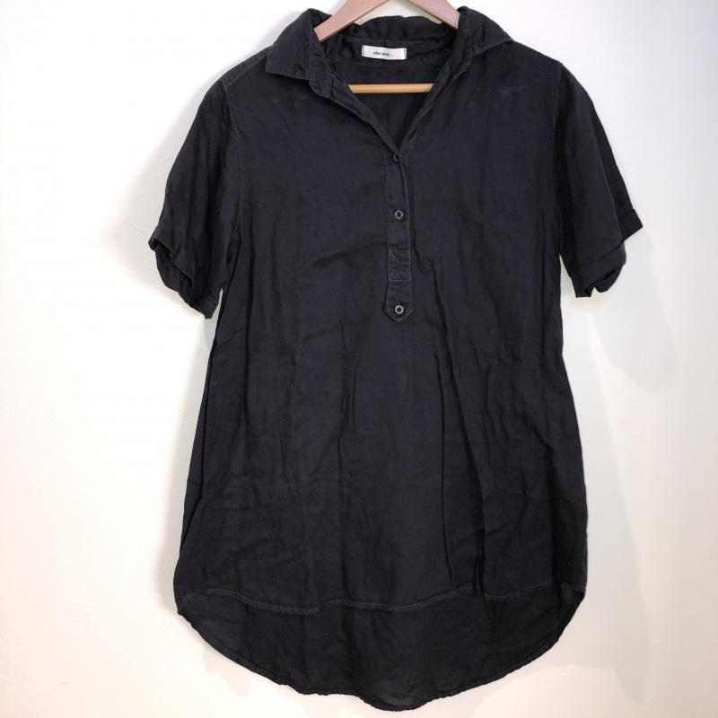 ニコアンド niko and... シャツ、ブラウス 半袖 無地 紺 / ネイビー / レディース USED 古着 中古 10010816