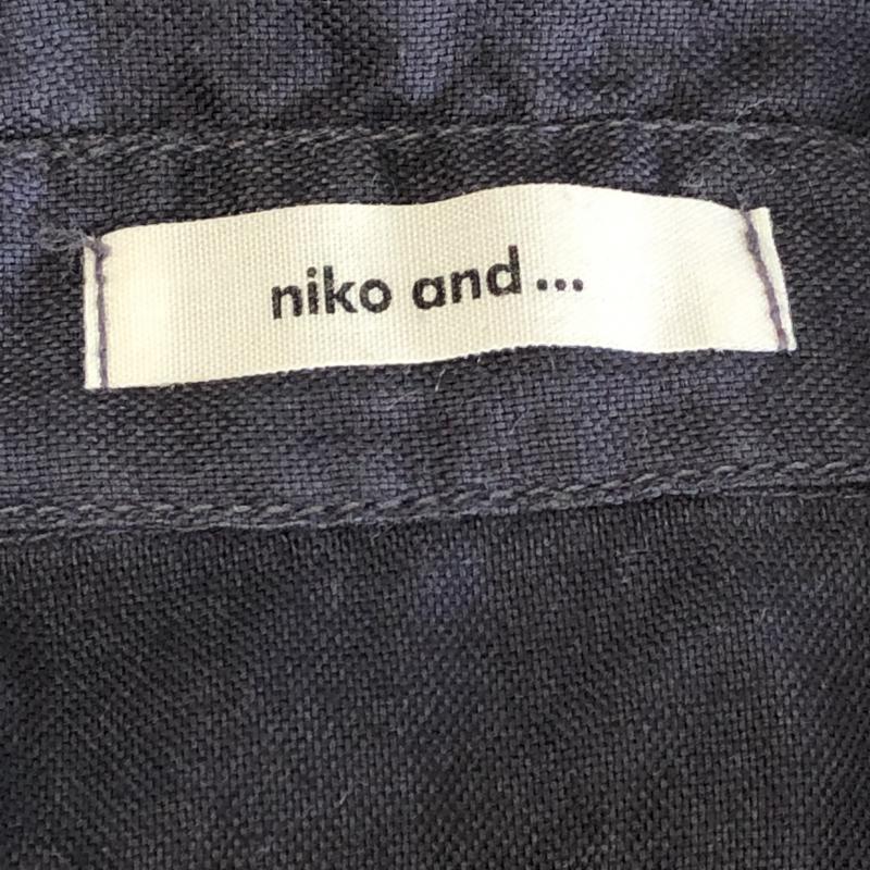 ニコアンド niko and... シャツ、ブラウス 半袖 無地 紺 / ネイビー / レディース USED 古着 中古 10010816