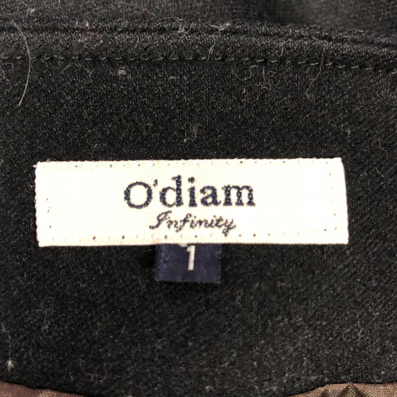 オーディアム ODIAM スカート ひざ丈スカート 無地 黒 / ブラック / レディース USED 古着 中古 10010824