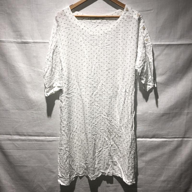 シュカ SHUCA チュニック 半袖 M ドット X 白 / ホワイト / X 青 / ブルー / X 赤 / レッド / レディース USED 古着 中古 10010829
