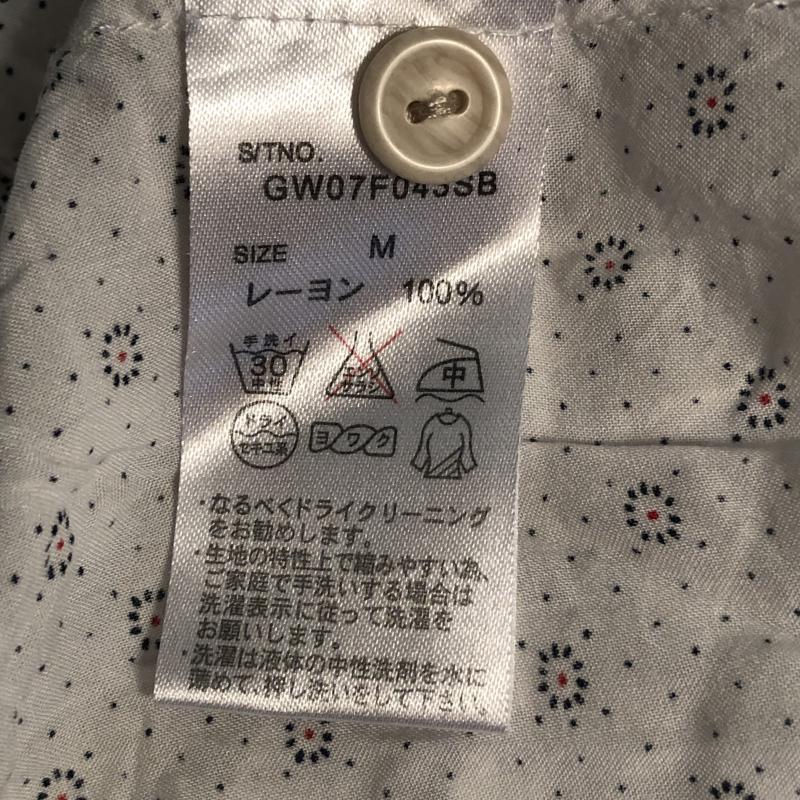 シュカ SHUCA チュニック 半袖 M ドット X 白 / ホワイト / X 青 / ブルー / X 赤 / レッド / レディース USED 古着 中古 10010829