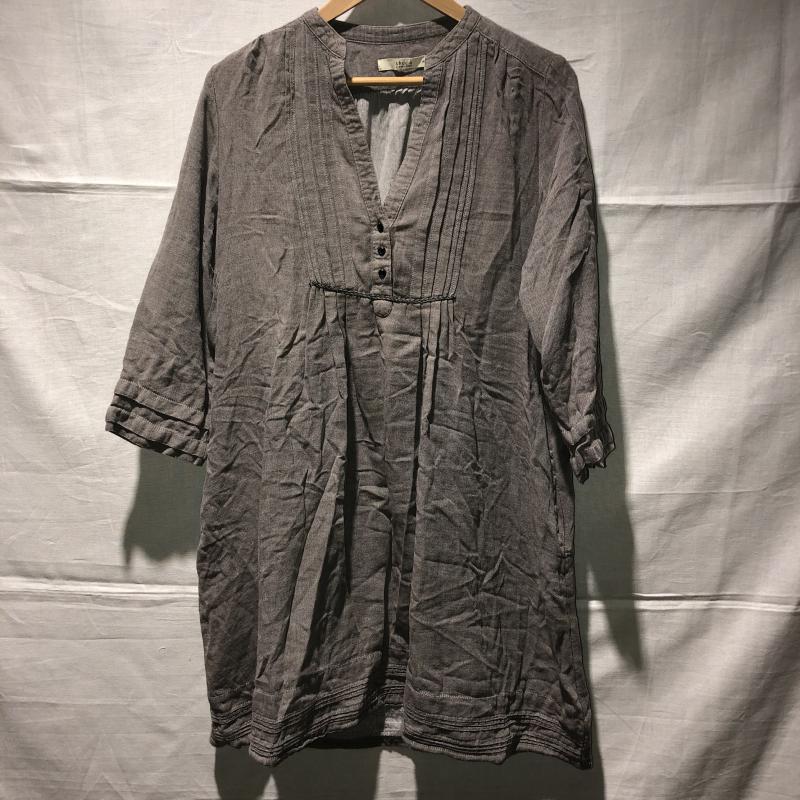 シュカ SHUCA チュニック 七分袖 M 無地 灰 / グレー / レディース USED 古着 中古 10010835