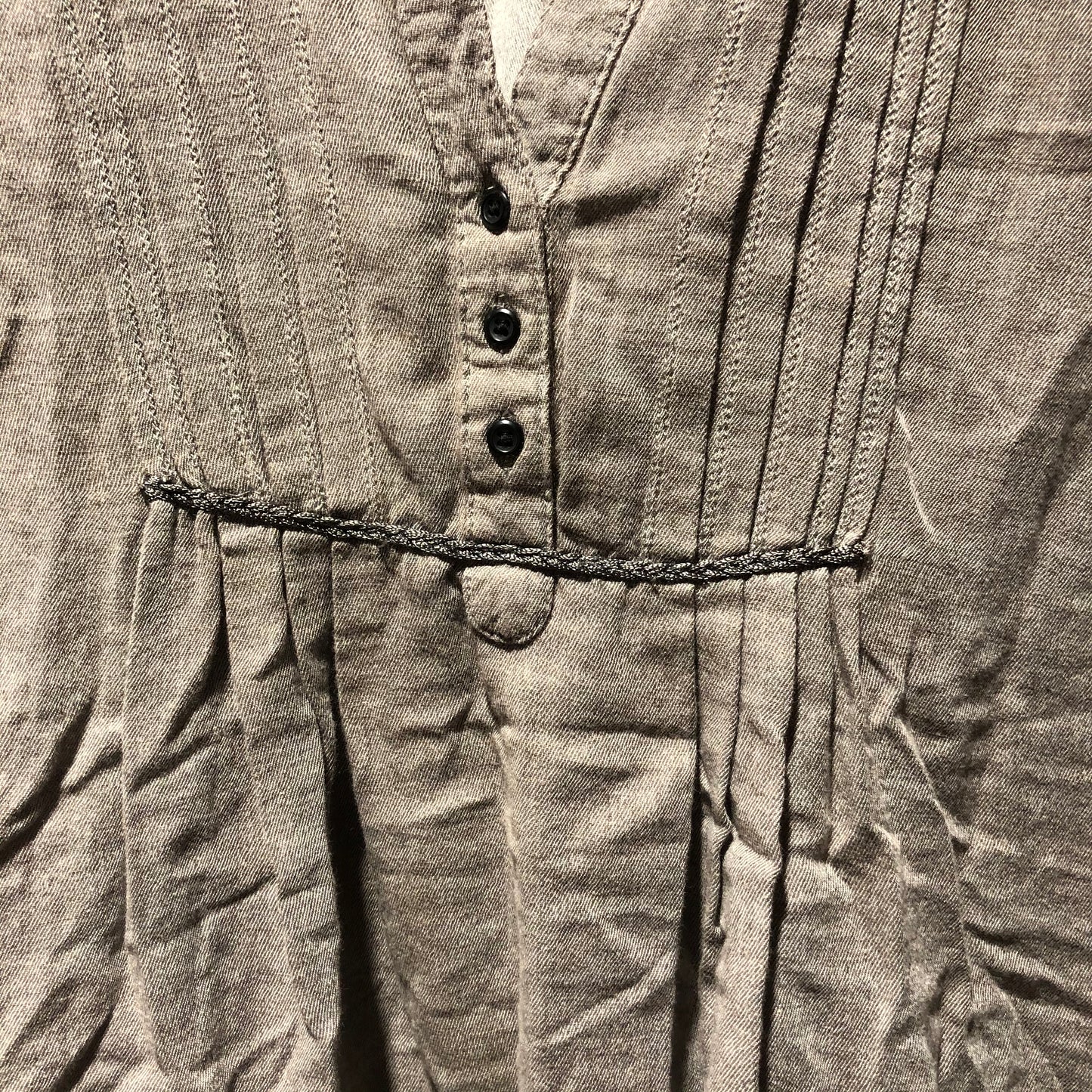 シュカ SHUCA チュニック 七分袖 M 無地 灰 / グレー / レディース USED 古着 中古 10010835