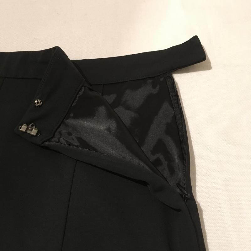 エムプルミエ M-PREMIER スカート ひざ丈スカート サイドにファスナー、ホック、スナップボタン L 無地 黒 / ブラック / レディース USED 古着 中古 10010839
