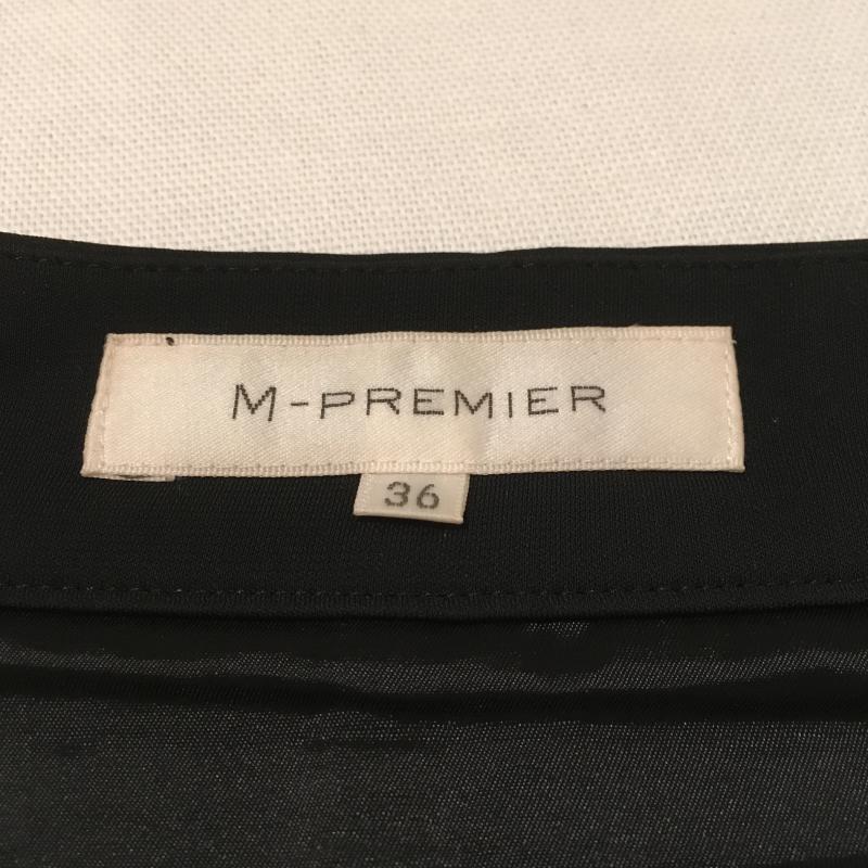 エムプルミエ M-PREMIER スカート ひざ丈スカート サイドにファスナー、ホック、スナップボタン L 無地 黒 / ブラック / レディース USED 古着 中古 10010839