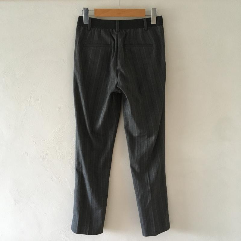 ユニクロ UNIQLO パンツ スラックス S ストライプ 灰 / グレー / X 赤 / レッド / レディース USED 古着 中古 10010844