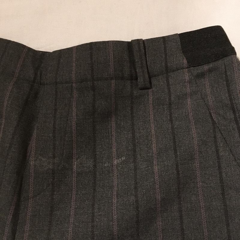 ユニクロ UNIQLO パンツ スラックス S ストライプ 灰 / グレー / X 赤 / レッド / レディース USED 古着 中古 10010844
