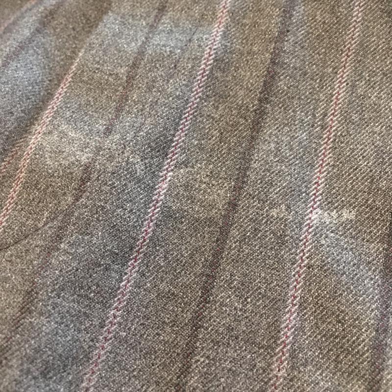 ユニクロ UNIQLO パンツ スラックス S ストライプ 灰 / グレー / X 赤 / レッド / レディース USED 古着 中古 10010844