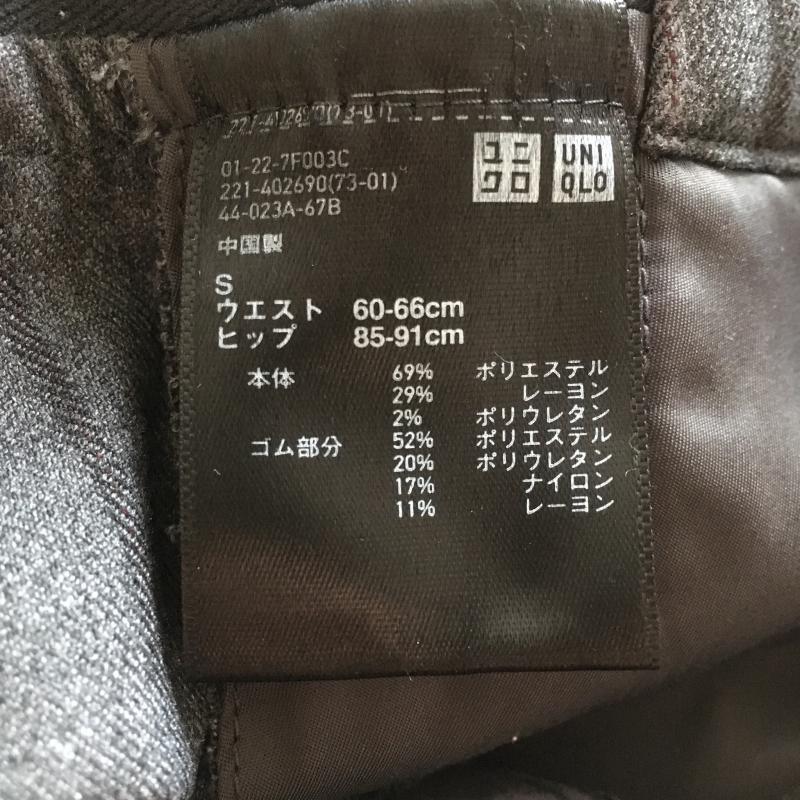 ユニクロ UNIQLO パンツ スラックス S ストライプ 灰 / グレー / X 赤 / レッド / レディース USED 古着 中古 10010844