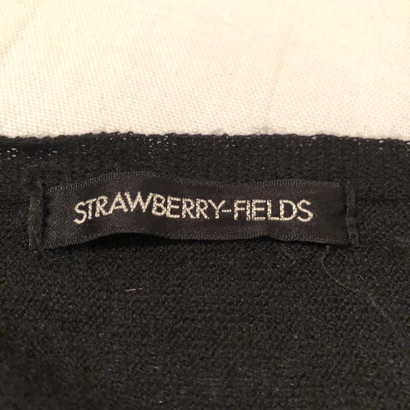 ストロベリーフィールズ STRAWBERRY-FIELDS ニット、セーター 長袖 前身頃にデザイン 無地 黒 / ブラック / レディース USED 古着 中古 10010862