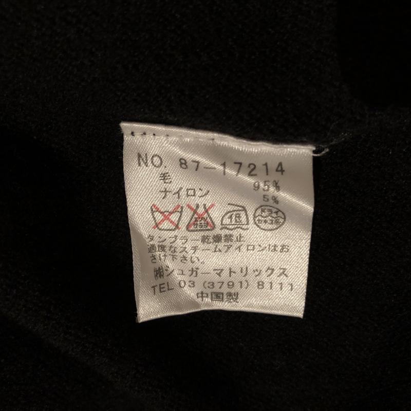 ストロベリーフィールズ STRAWBERRY-FIELDS ニット、セーター 長袖 前身頃にデザイン 無地 黒 / ブラック / レディース USED 古着 中古 10010862
