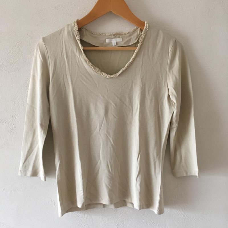 トゥー ビー シック TO BE CHIC カットソー 七分袖 2 無地 X 刺繍 緑 / グリーン / レディース USED 古着 中古 10010882
