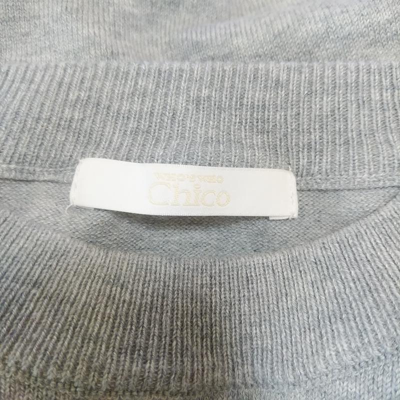フーズフーチコ who's who Chico カットソー 七分袖 FREE 無地 灰 / グレー / レディース USED 古着 中古 10011013