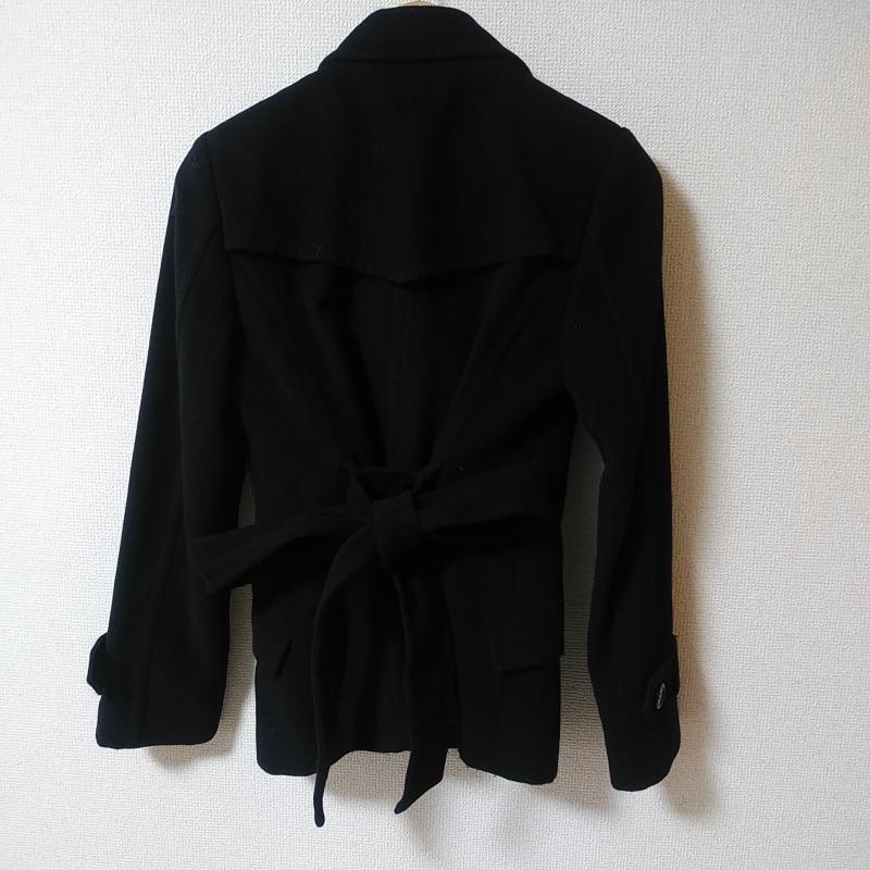 アイシービー ICB コート ピーコート 無地 黒 / ブラック / レディース USED 古着 中古 10011043