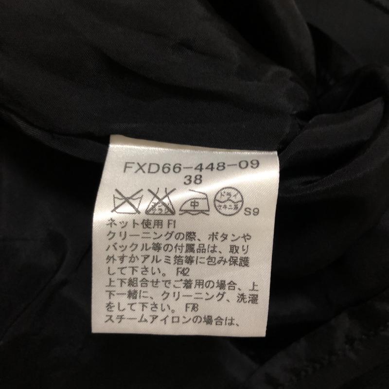 バーバリーロンドン Burberry London スカート ひざ丈スカート 38 無地 黒 / ブラック / レディース USED 古着 中古 10011097