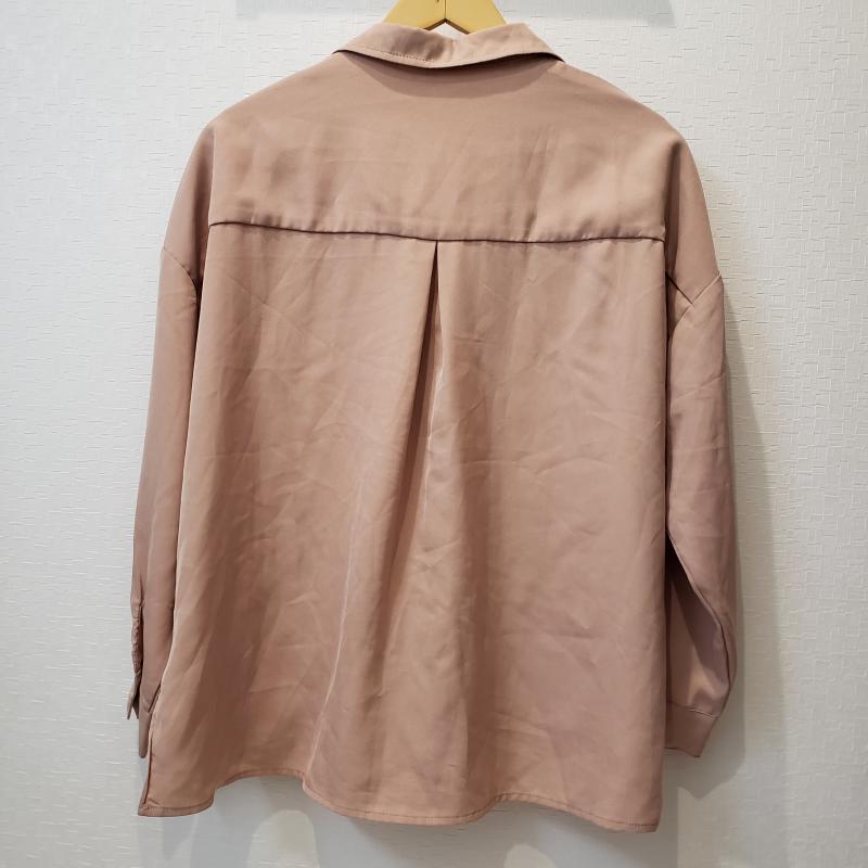 ジレ GYLE カットソー 長袖 M 無地 ベージュ / ベージュ / レディース USED 古着 中古 10011113