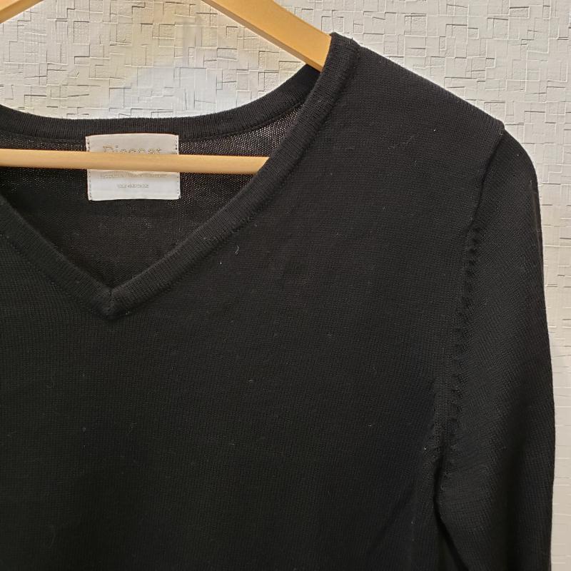 ディスコートパリシアン Discoat Parisien カットソー 長袖 M 無地 黒 / ブラック / レディース USED 古着 中古 10011120