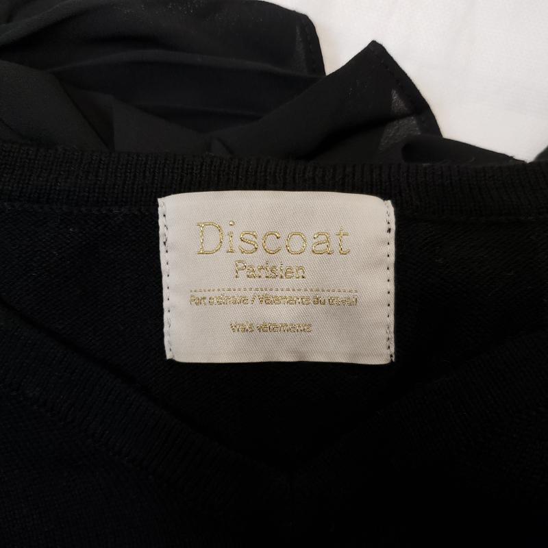 ディスコートパリシアン Discoat Parisien カットソー 長袖 M 無地 黒 / ブラック / レディース USED 古着 中古 10011120