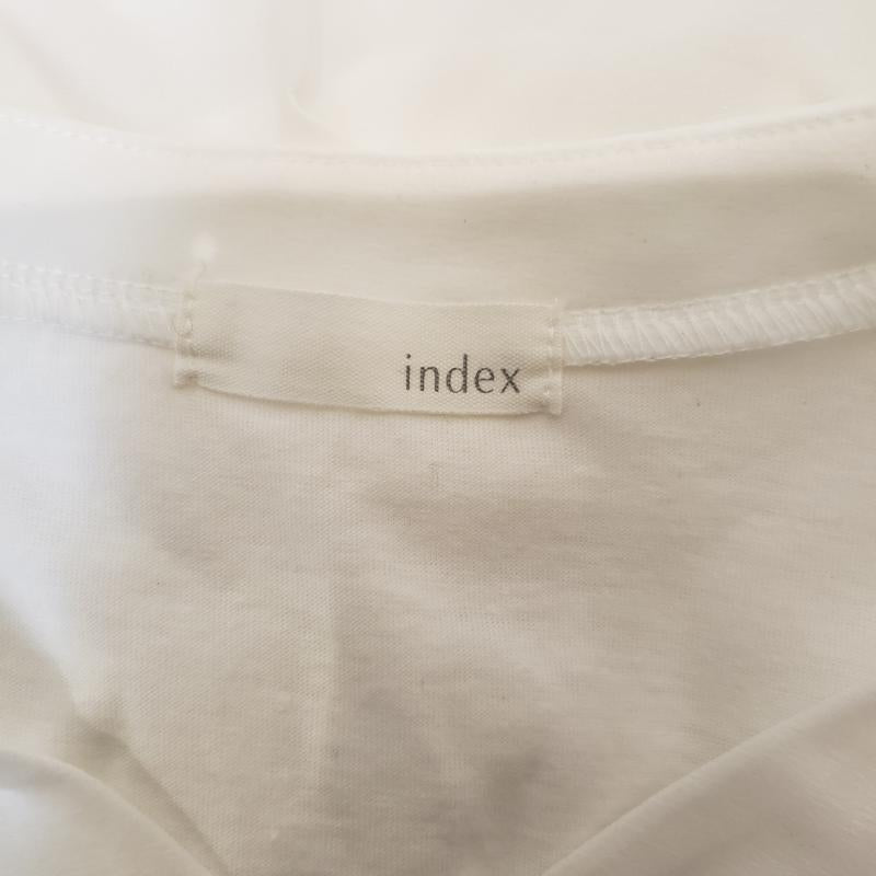 インデックス index カットソー 半袖 M 無地 白 / ホワイト / レディース USED 古着 中古 10011127