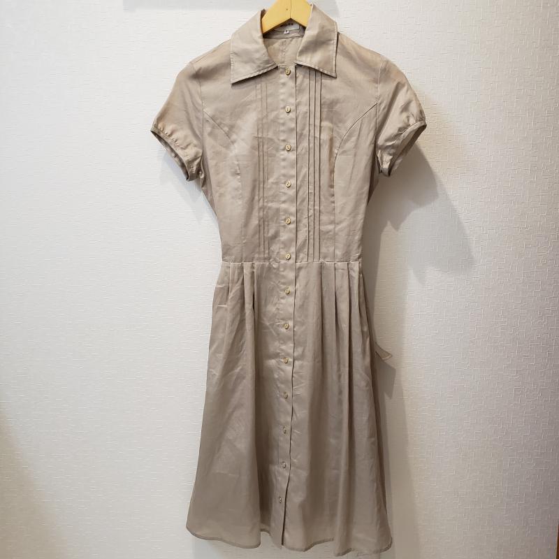 アンケート en quete ワンピース ひざ丈スカート 無地 ベージュ / ベージュ / レディース USED 古着 中古 10011128