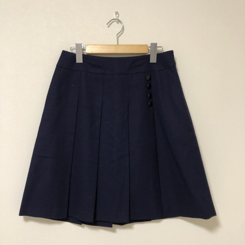 アンタイトル UNTITLED スカート ひざ丈スカート 2 無地 紺 / ネイビー / レディース USED 古着 中古 10011162