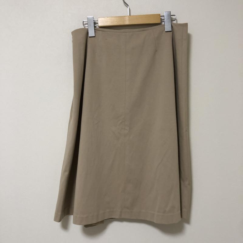 トランスワーク TRANS WORK スカート ひざ丈スカート 42 無地 ベージュ / ベージュ / レディース USED 古着 中古 10011167
