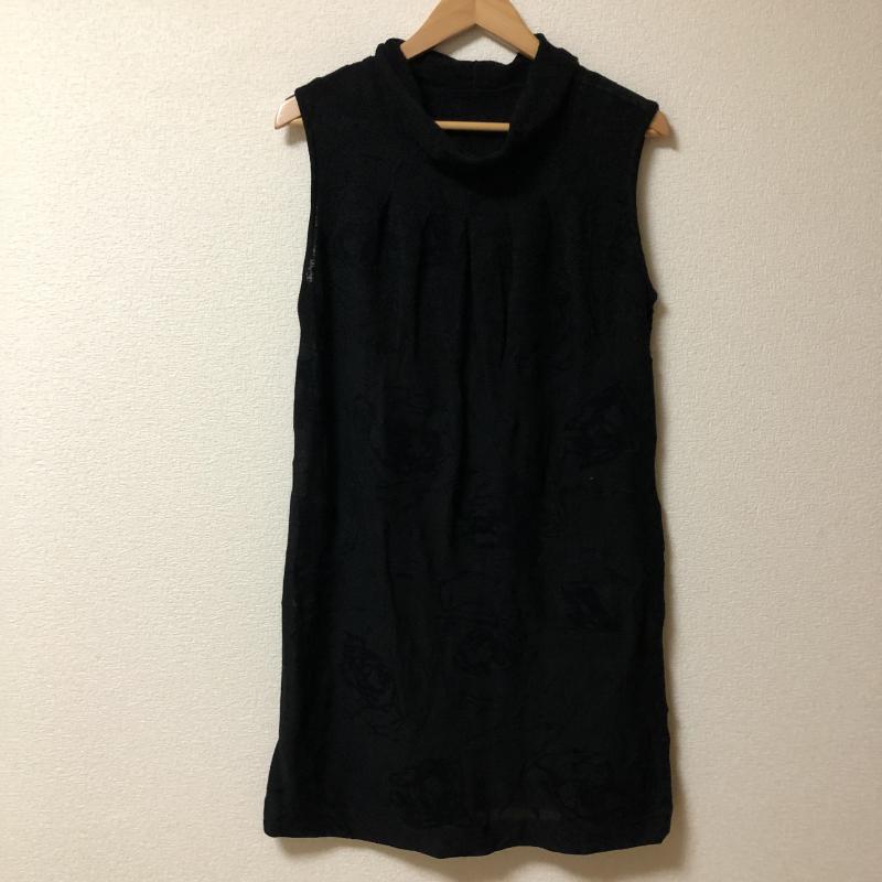 ジャンニロジュディチェ GIANNILOGIUDICE ワンピース ミニスカート 花柄 X 無地 黒 / ブラック / レディース USED 古着 中古 10011215