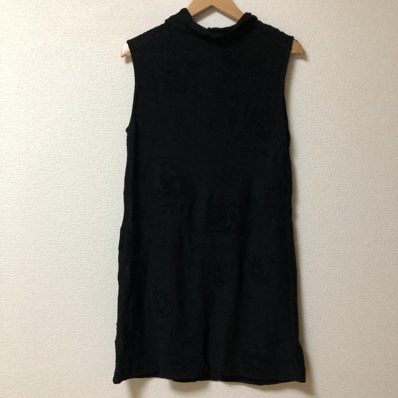 ジャンニロジュディチェ GIANNILOGIUDICE ワンピース ミニスカート 花柄 X 無地 黒 / ブラック / レディース USED 古着 中古 10011215