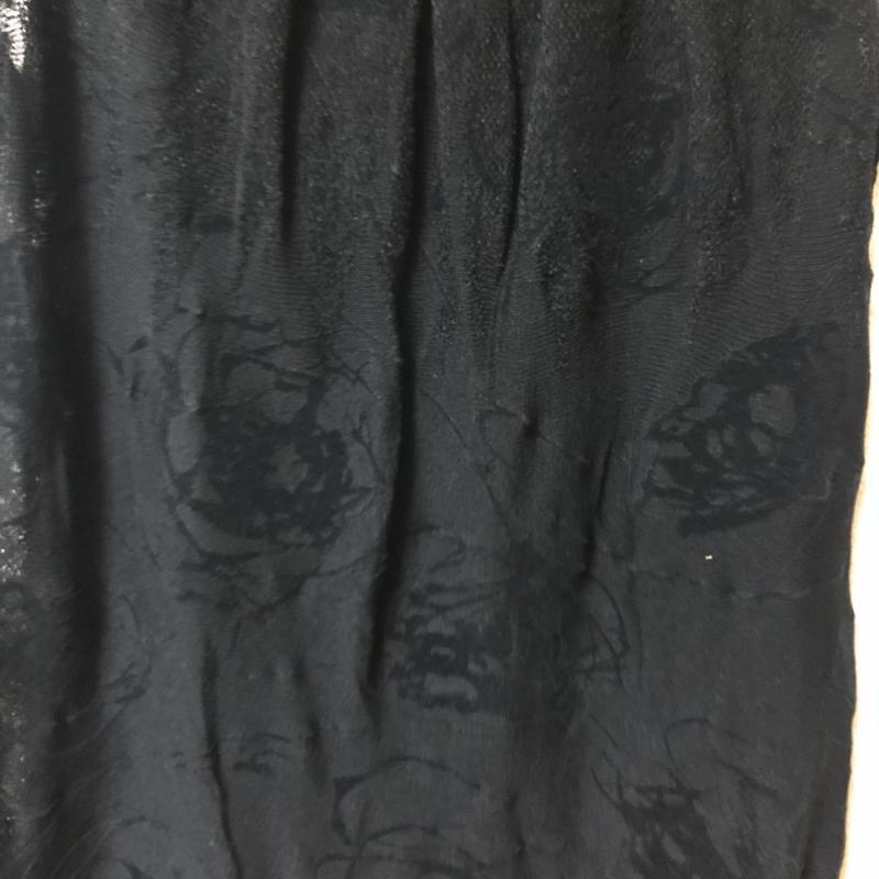 ジャンニロジュディチェ GIANNILOGIUDICE ワンピース ミニスカート 花柄 X 無地 黒 / ブラック / レディース USED 古着 中古 10011215