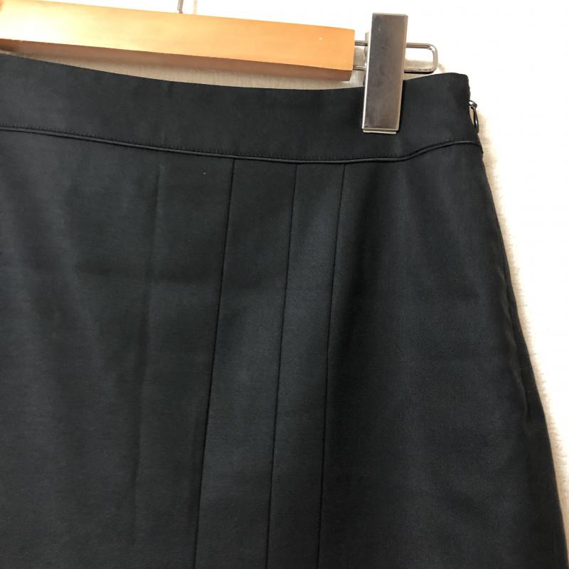 インディヴィ INDIVI スカート ミニスカート 36 無地 黒 / ブラック / レディース USED 古着 中古 10011246