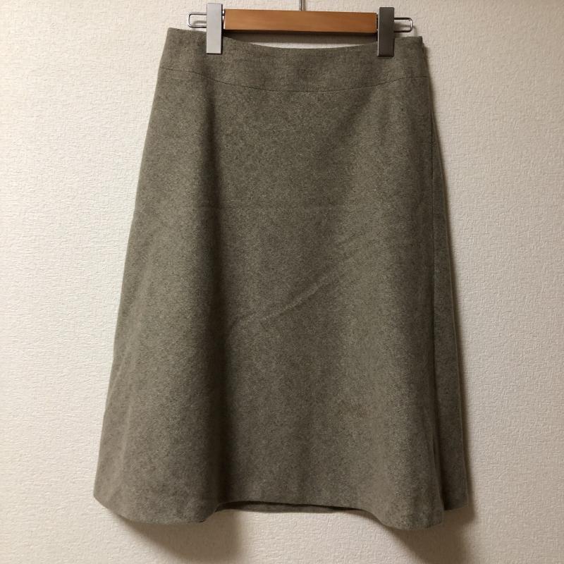 アンタイトル UNTITLED スカート ひざ丈スカート 2 無地 ベージュ / ベージュ / レディース USED 古着 中古 10011249