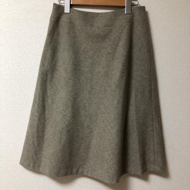 アンタイトル UNTITLED スカート ひざ丈スカート 2 無地 ベージュ / ベージュ / レディース USED 古着 中古 10011249