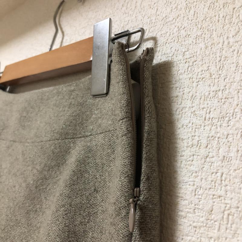 アンタイトル UNTITLED スカート ひざ丈スカート 2 無地 ベージュ / ベージュ / レディース USED 古着 中古 10011249