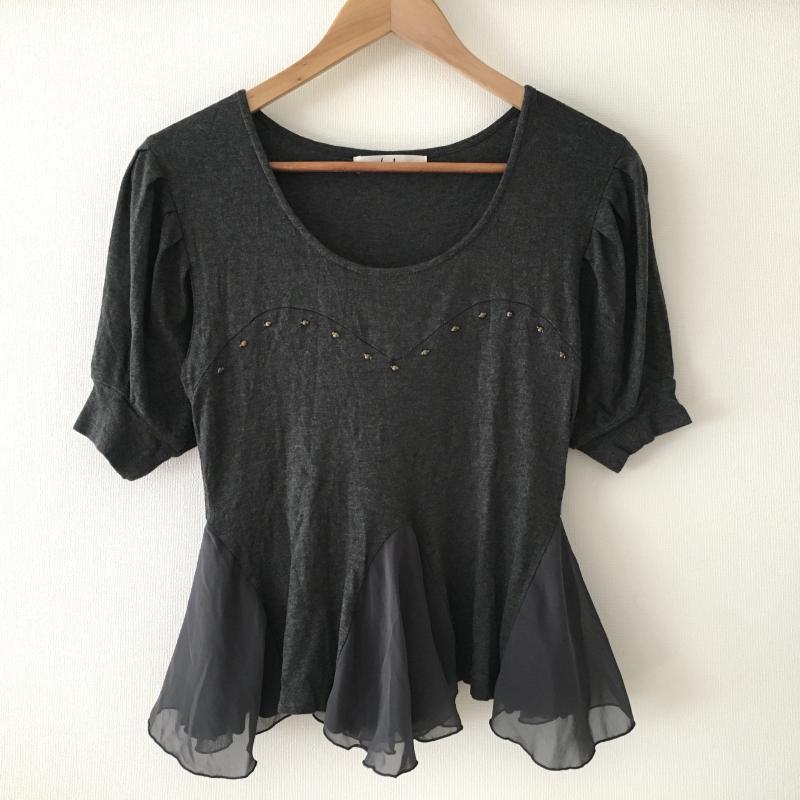 ダズリン dazzlin カットソー 半袖 FREE 無地 灰 / グレー / レディース USED 古着 中古 10011262