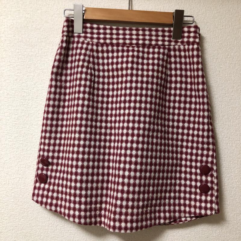 ダズリン dazzlin スカート ミニスカート S 白 / ホワイト / X 赤 / レッド / レディース USED 古着 中古 10011343