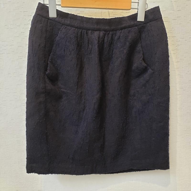 ドレステリア DRESSTERIOR スカート ひざ丈スカート 38 無地 紺 / ネイビー / レディース USED 古着 中古 10011406