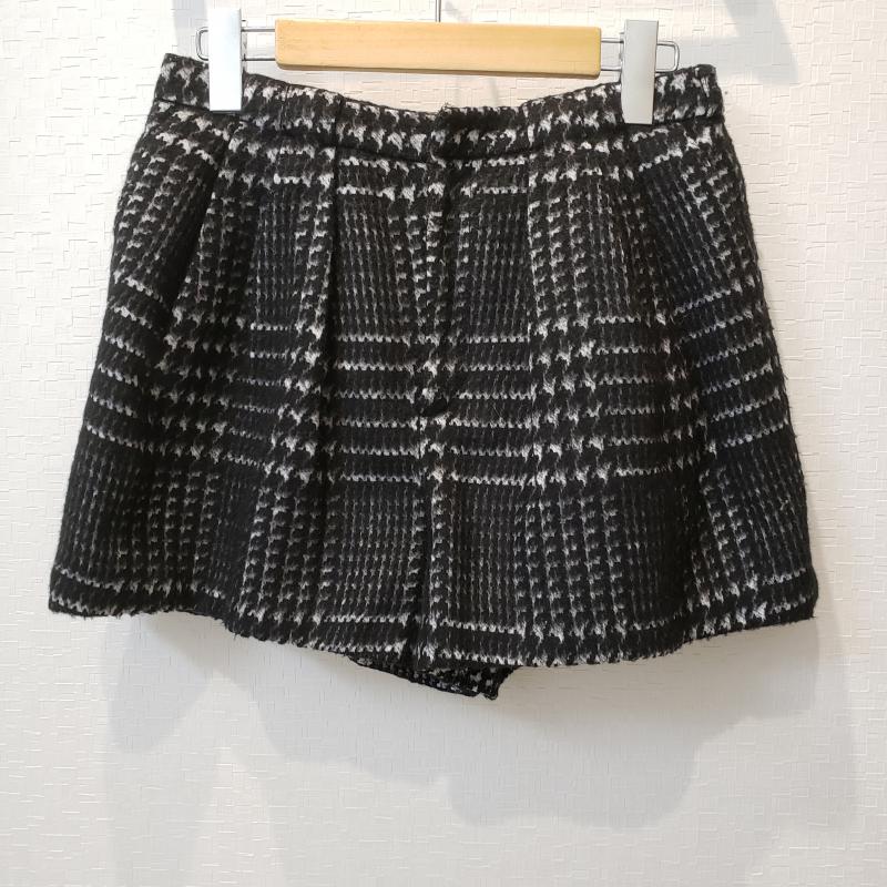 イエナ IENA パンツ ショートパンツ 38 千鳥格子 黒 / ブラック / X 白 / ホワイト / レディース USED 古着 中古 10011408