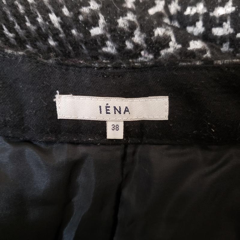 イエナ IENA パンツ ショートパンツ 38 千鳥格子 黒 / ブラック / X 白 / ホワイト / レディース USED 古着 中古 10011408