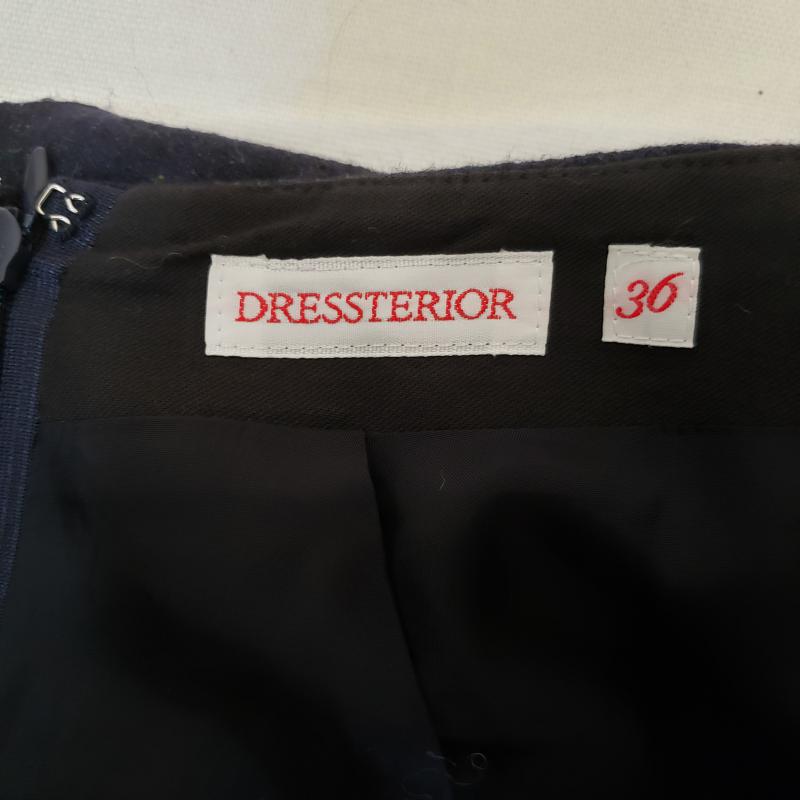 ドレステリア DRESSTERIOR スカート ミニスカート 36 無地 X ドット 紺 / ネイビー / X 緑 / グリーン / レディース USED 古着 中古 10011424