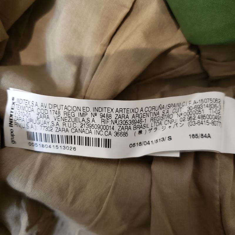 ザラウーマン ZARA WOMAN コート トレンチコート S 無地 緑 / グリーン / レディース USED 古着 中古 10011448