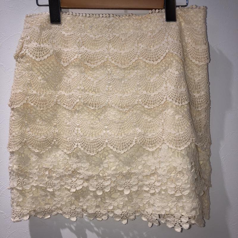 ジュエルチェンジズ Jewel Changes スカート ミニスカート 38 無地 ベージュ / ベージュ / レディース USED 古着 中古 10011482