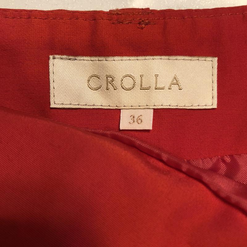 クローラ crolla スカート ひざ丈スカート 36 無地 橙 / オレンジ / レディース USED 古着 中古 10011485
