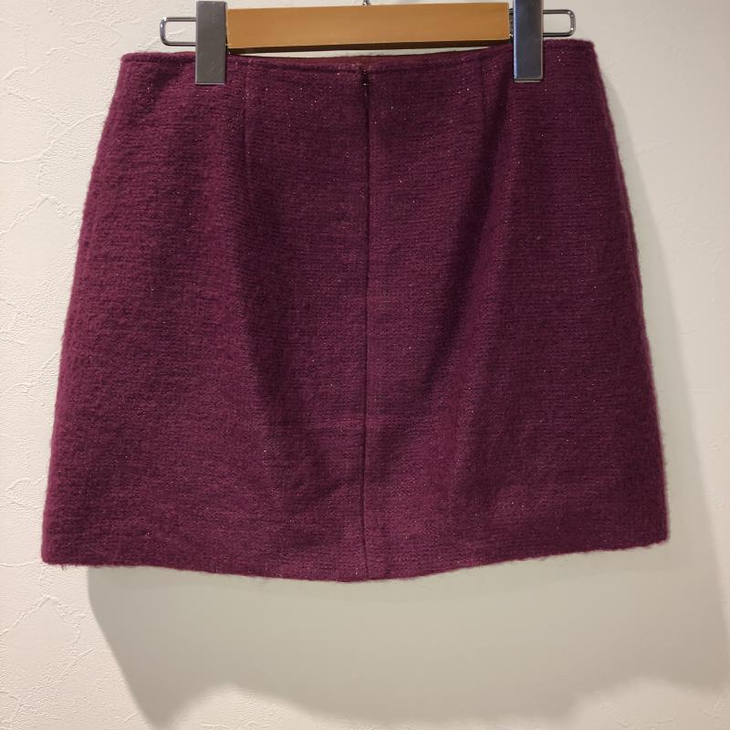 ビッキー VICKY スカート ひざ丈スカート 1 無地 紫 / パープル / X 金 / ゴールド /  レディース USED 古着 中古 10011487