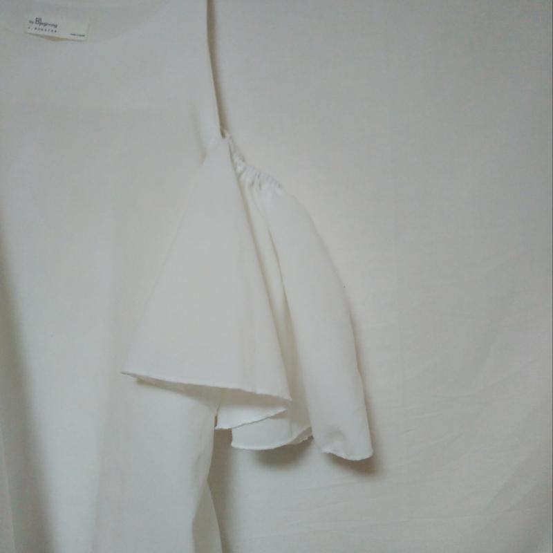 B)eginning B)eginning カットソー 半袖 無地 白 / ホワイト / レディース USED 古着 中古 10011532