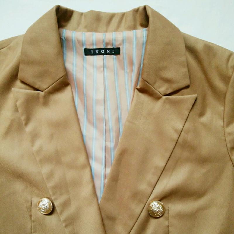 イング INGNI ジャケット、上着 ジャケット、ブレザー M 無地 ベージュ / ベージュ / レディース USED 古着 中古 10011559
