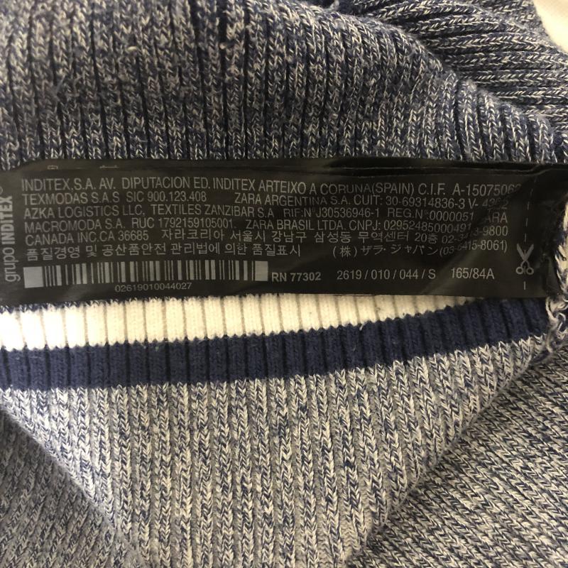 ザラニット ZARA KNIT ワンピース ミニスカート ニットワンピース S ボーダー柄 X 無地 紺 / ネイビー / X 白 / ホワイト / レディース USED 古着 中古 10011597