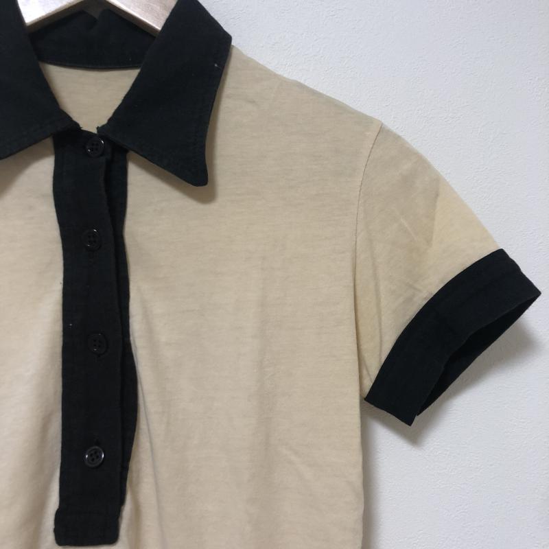 パトリック・コックス PATRICK COX カットソー 半袖 S 無地 ベージュ / ベージュ / X 黒 / ブラック / レディース USED 古着 中古 10011616