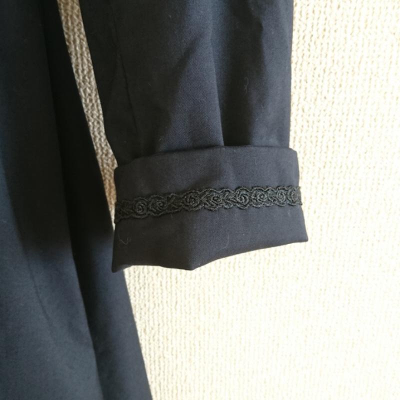 レストローズ L'EST ROSE コート トレンチコート 1 無地 X 刺繍 紺 / ネイビー / レディース USED 古着 中古 10011650