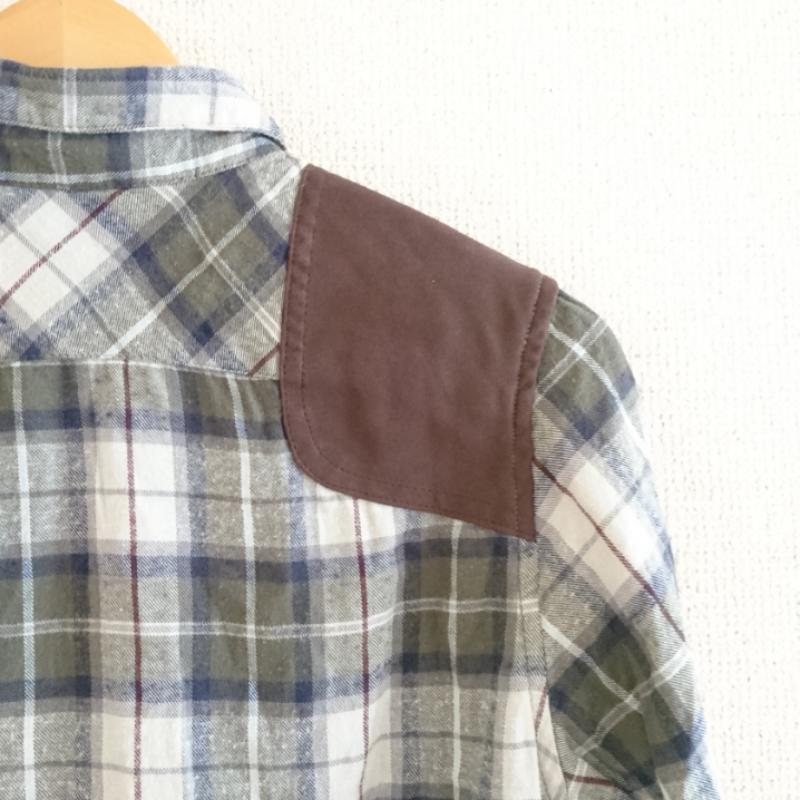 ザウェイオブシックレイビームス The Way of Chic Ray Beams シャツ、ブラウス 長袖 チェック 緑 / グリーン / X 白 / ホワイト / X 茶 / ブラウン / X 青 / ブルー / レディース USED 古着 中古 10011673