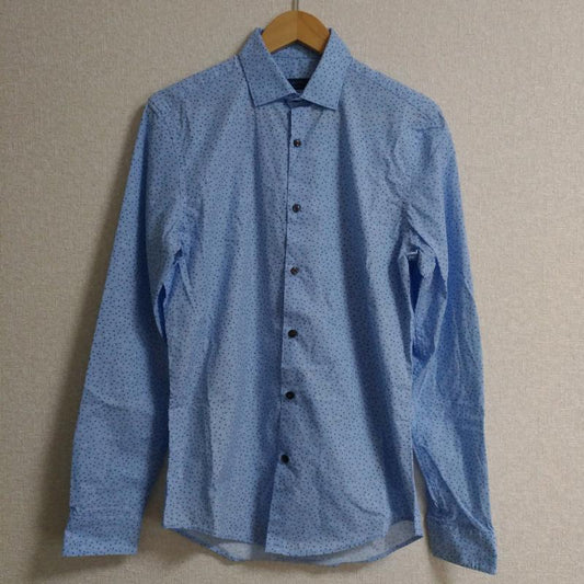 ザラメン ZARA MAN シャツ、ブラウス 長袖 S 花柄 青 / ブルー / X 赤 / レッド / X 紺 / ネイビー /  メンズ USED 古着 中古 10011721
